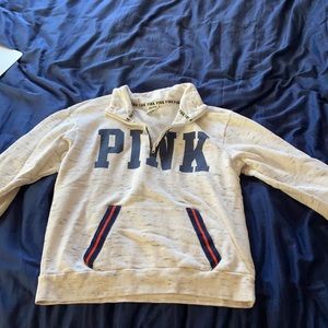 Pink quarter zip